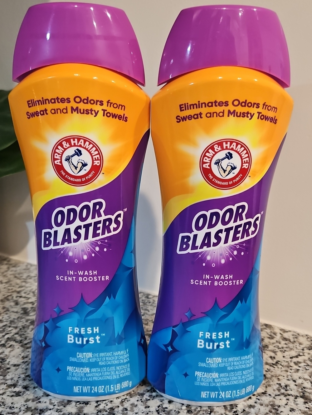 2x Arm & Hammer Odor Blasters In-Wash Scent Booster - Fresh Burst 24oz